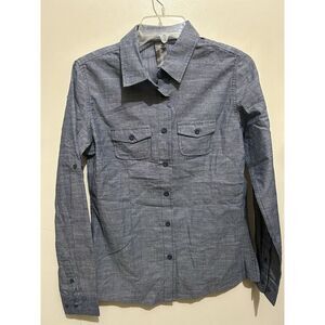 NWT Women's Blue Denim Colored Button Down Shirt‎